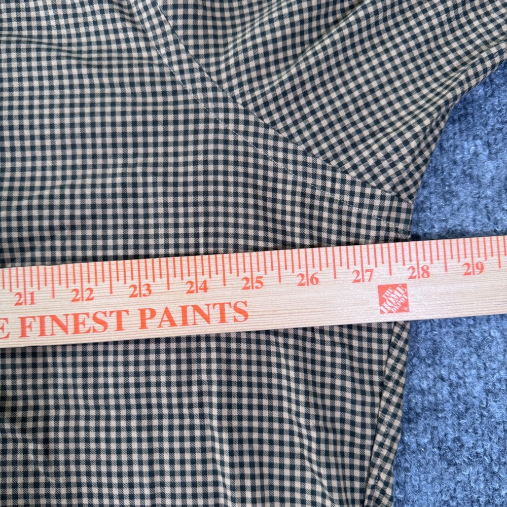 Ralph Lauren Button Down Shirt Mens XXL Gingham Plaid Cotton Classic Fit Brown - Picture 6 of 7